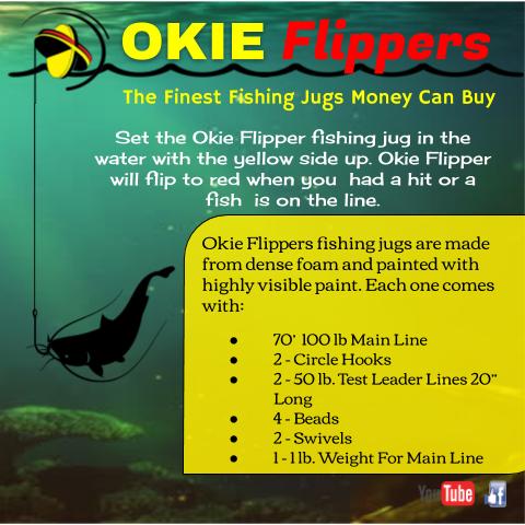 Okie Flippers Catfish Fishing Jug