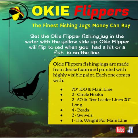 Okie Flippers - Catfish Fishing Jug